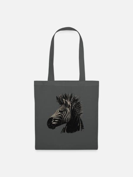Zebra Punk - Stoffbeutel - Graphite