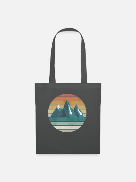 Berge Sehnsucht Vintage - Stoffbeutel - Graphite