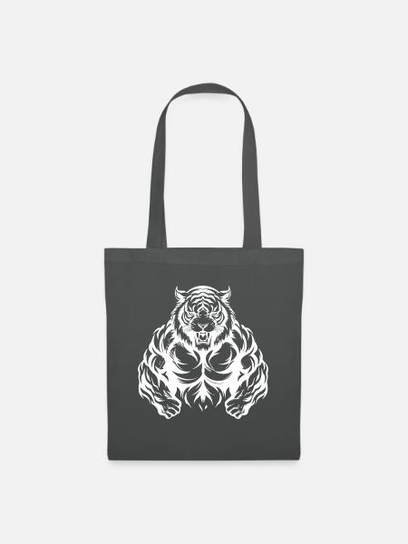 Tiger Bodybuilding - Stoffbeutel - Graphite