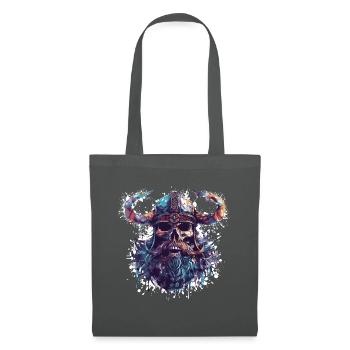 Viking Skull - Tote Bag - graphite grey - Front