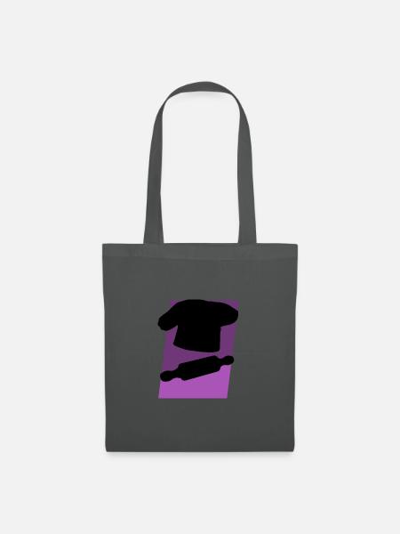 Backwaren Cupcake Backwaren - Stoffbeutel - Graphite