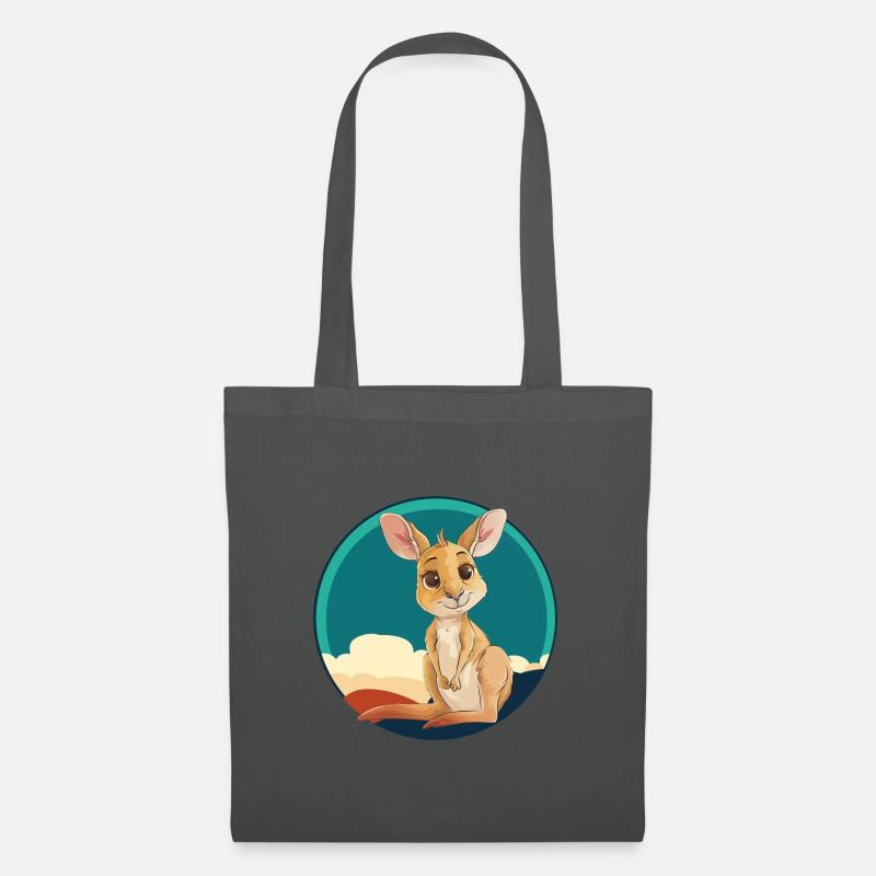 Kangaroo Beuteltier Outback - Stoffbeutel - Graphite