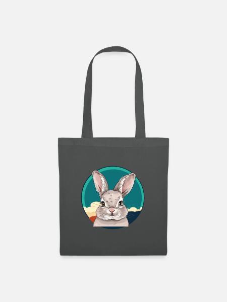 Hase Hasen - Stoffbeutel - Graphite
