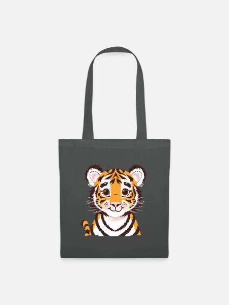 Tiger Wild Cat - Stoffbeutel - Graphite