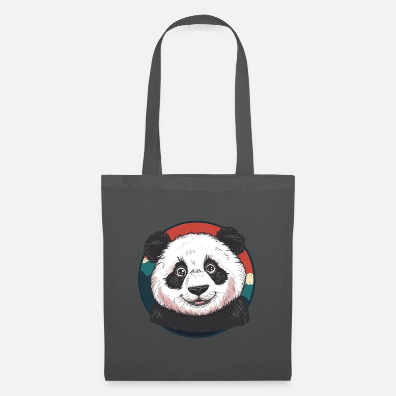 Panda Grizzly - Stoffbeutel - Graphite