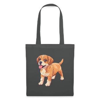 Chien Doberman - Sac en tissu - gris graphite - Devant