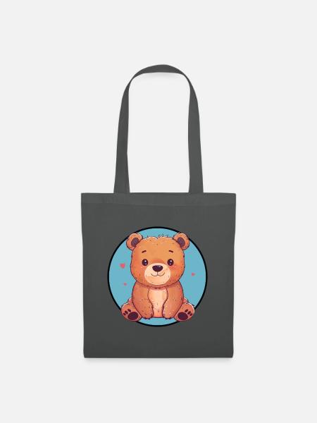 Baer Teddybär Waldbewohner - Stoffbeutel - Graphite
