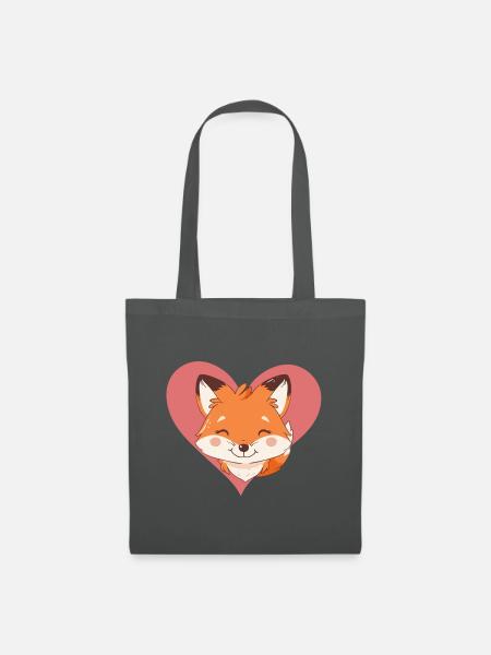 Fuchs Wald Fox - Stoffbeutel - Graphite