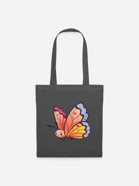 Schmetterling Tierliebhaber - Stoffbeutel - Graphite