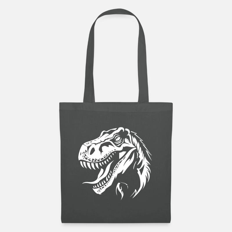 T-Rex Dinosaurier - Stoffbeutel - Graphite