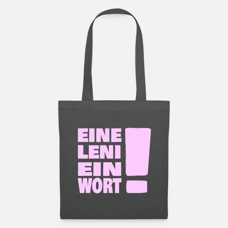 Eine Leni ein Wort - Stoffbeutel - Graphite
