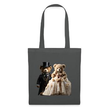 Two happy newlywed bears - Tote Bag - graphite grey - Front