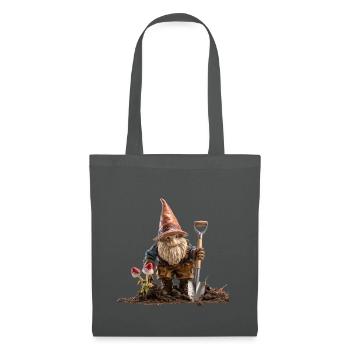 Humour dans le jardin avec des nains de jardin - Sac en tissu - gris graphite - Devant