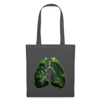 Man needs the jungle as a green lung - Tote Bag - graphite grey - Front