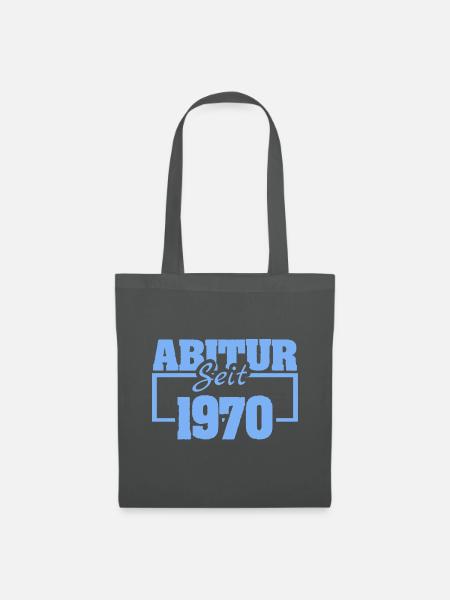 Abitur Abiturient seit 1970 - Stoffbeutel - Graphite