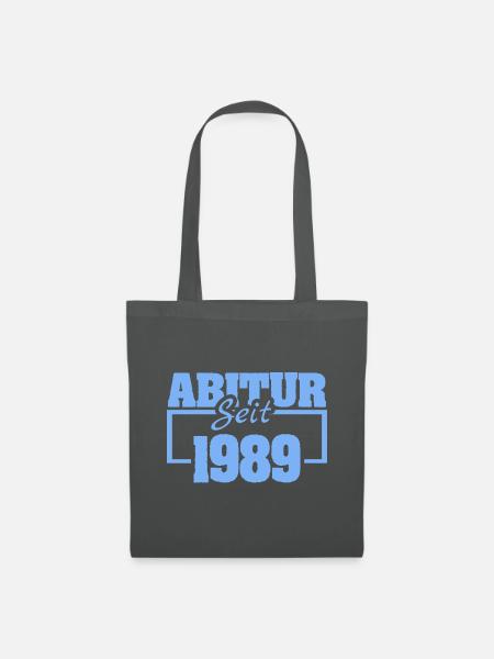Abiturient 1989 - Stoffbeutel - Graphite