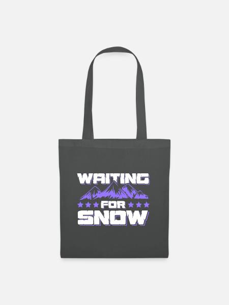 Schnee snow ski - Stoffbeutel - Graphite