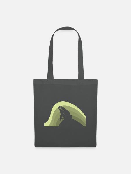 Frosch Quark - Stoffbeutel - Graphite
