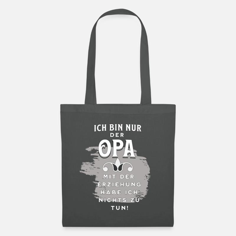 Opa hat sein Enkelkind - Stoffbeutel - Graphite