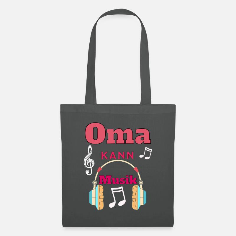 Oma kann Musik Großmutter Geschenk Musiker - Stoffbeutel - Graphite