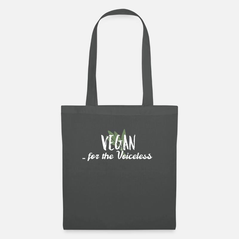 Vegan - Geschenk - Voiceless - Stoffbeutel - Graphite