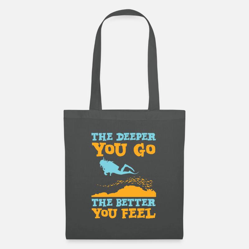 Tauchen Scuba Dive Taucher - Stoffbeutel - Graphite