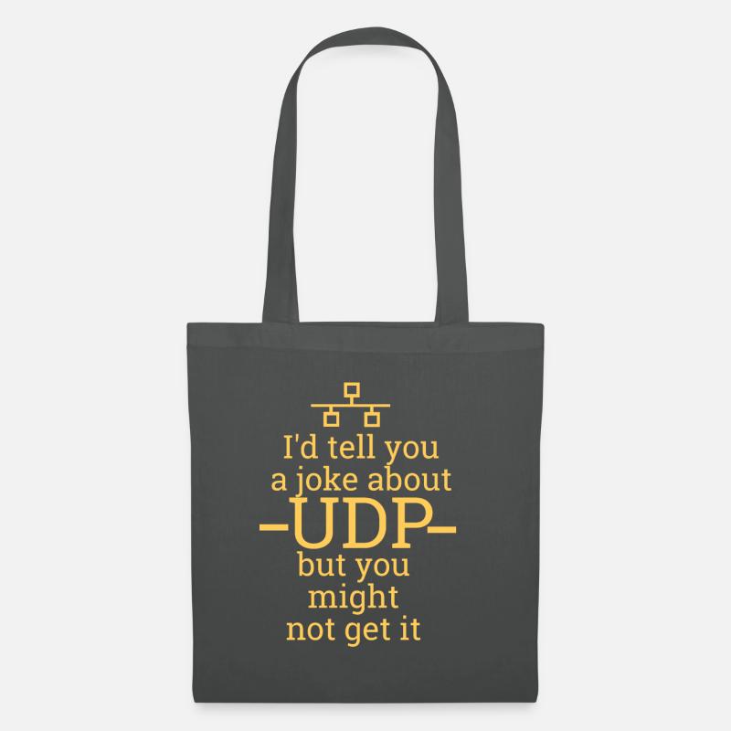 UDP witz | Netzwerk, Admin, Administrator 100153 - Stoffbeutel - Graphite