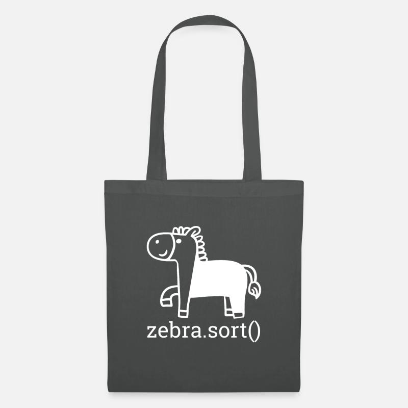 "Zebra Sort" | Programmer - Stoffbeutel - Graphite