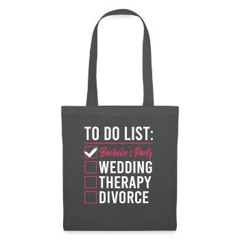 to do list bachelor - Tote Bag - graphite grey - Front