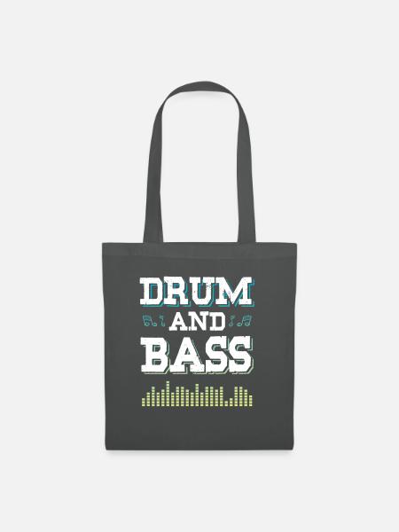 drum and bass spruch - Stoffbeutel - Graphite