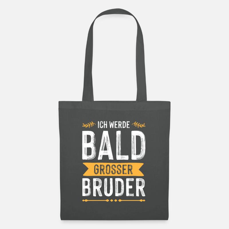 Ich werde grosser Bruder - Stoffbeutel - Graphite