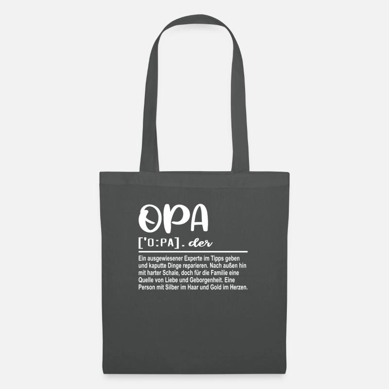 Definition Opa - Stoffbeutel - Graphite