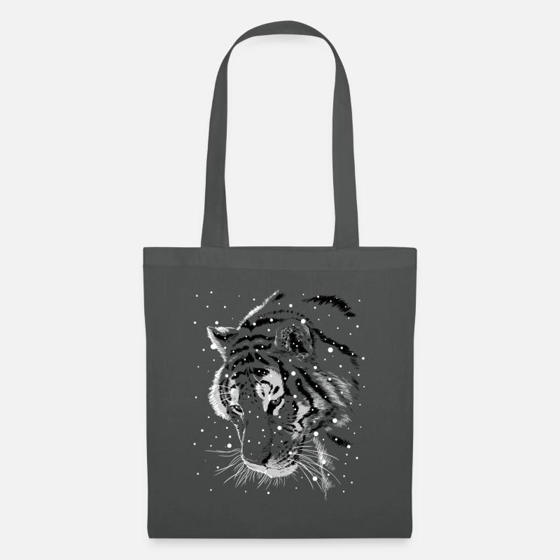 Sibirischer Tiger unter dem Schnee - Stoffbeutel - Graphite