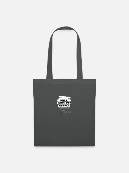 travel - will work for travel - Stoffbeutel - Graphite