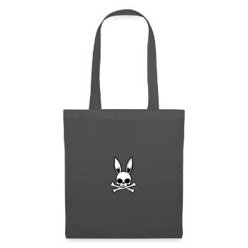 tête de lapin crâne crâne - Sac en tissu - gris graphite - Devant