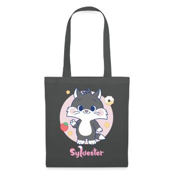 Looney Tunes X Gokko Sylvester Mit Sternchen - Stoffbeutel - Graphite - Vorne