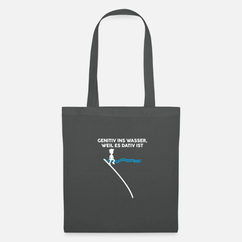 Genitiv Wasser Dativ Deutsch Grammatik Geschenk - Stoffbeutel - Graphite