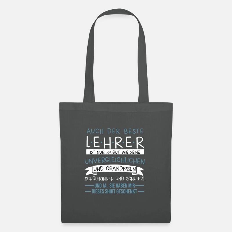 Bester Lehrer Lehrerin Schule Unterricht Geschenk - Stoffbeutel - Graphite