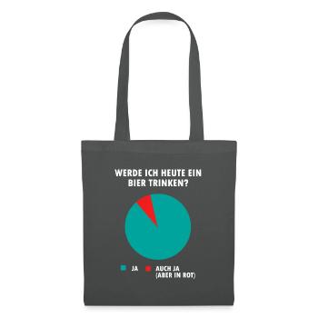 Bier Trinken Sauf Alkohol Party Bierkrug Geschenk - Stoffbeutel - Graphite - Vorne