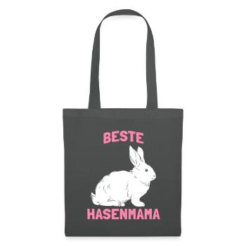 Beste Hasenmama - Stoffbeutel - Graphite - Vorne