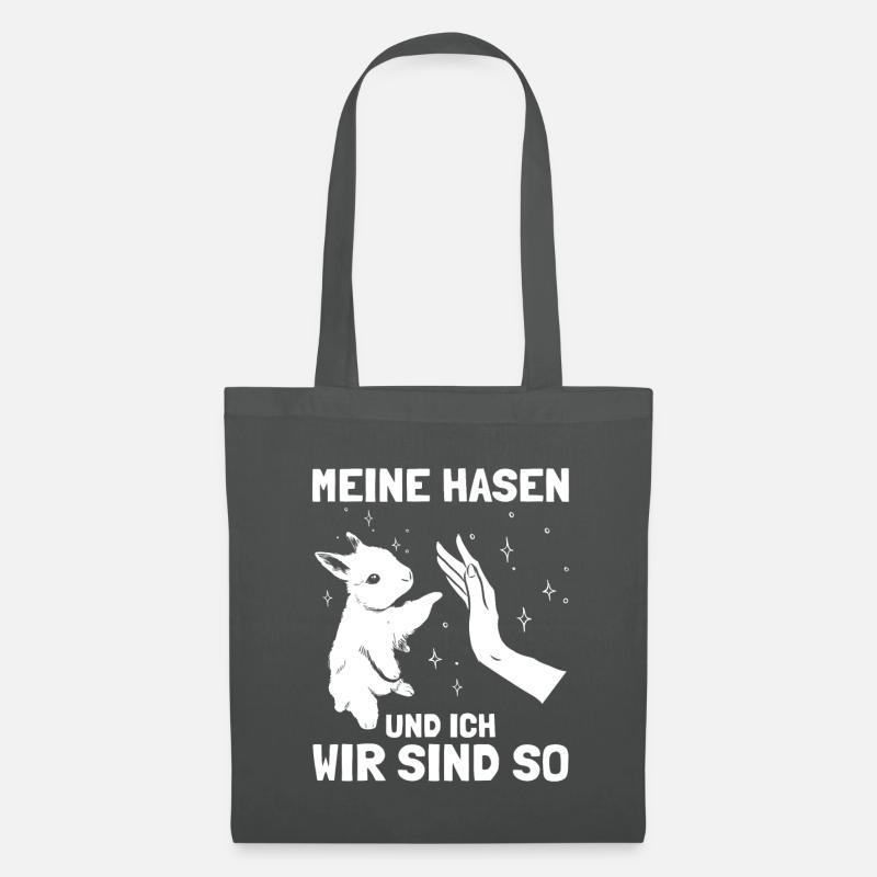 Meine Hasen und ich wir sind so - Stoffbeutel - Graphite
