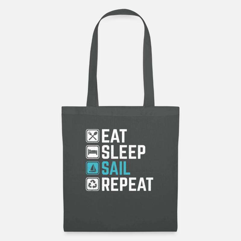 Eat Sleep Sail Repeat - Stoffbeutel - Graphite
