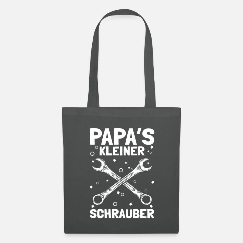 Papa's kleiner Schrauber KFZ Mechaniker Schrauber - Stoffbeutel - Graphite