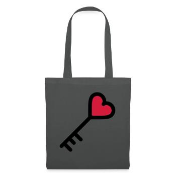 the key to the heart of Valentine's Day - Tote Bag - graphite grey - Front