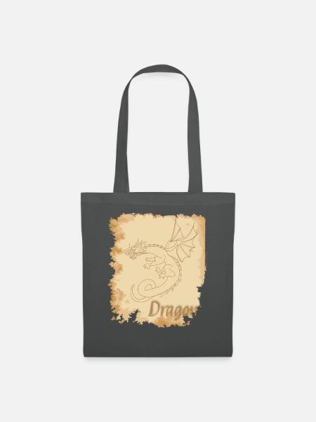 Uralter Drache - Stoffbeutel - Graphite