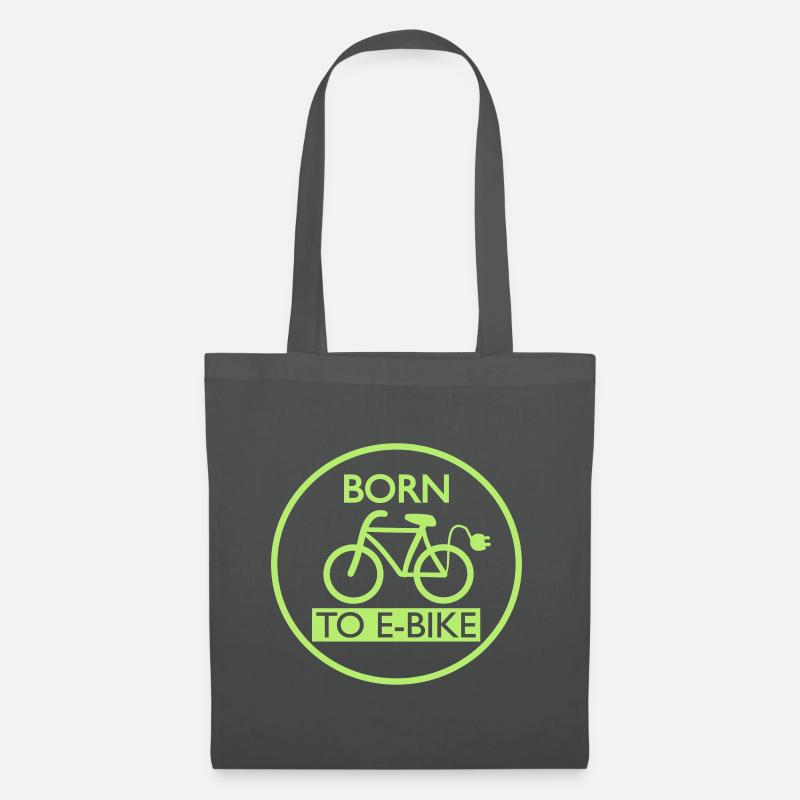 Born To E-Bike - Stoffbeutel - Graphite