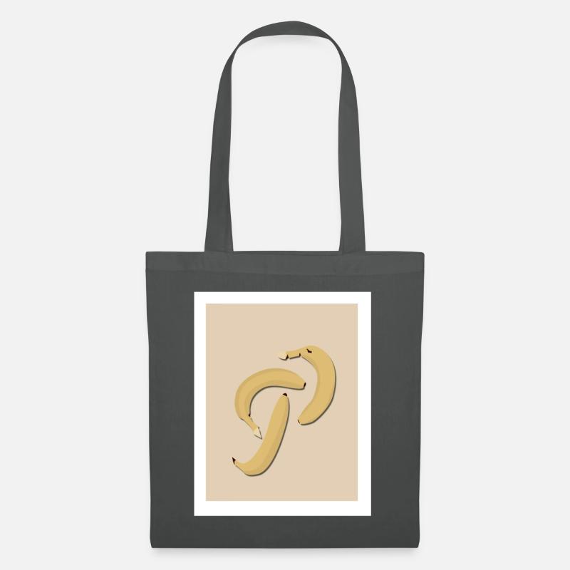 Bananen - Stoffbeutel - Graphite