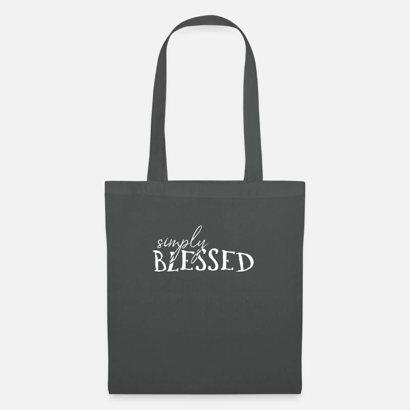 Christliches Design - Einfach gesegnet - Stoffbeutel - Graphite