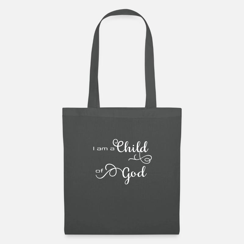 Christliches Design - Ich bin ein Kind Gottes - Stoffbeutel - Graphite