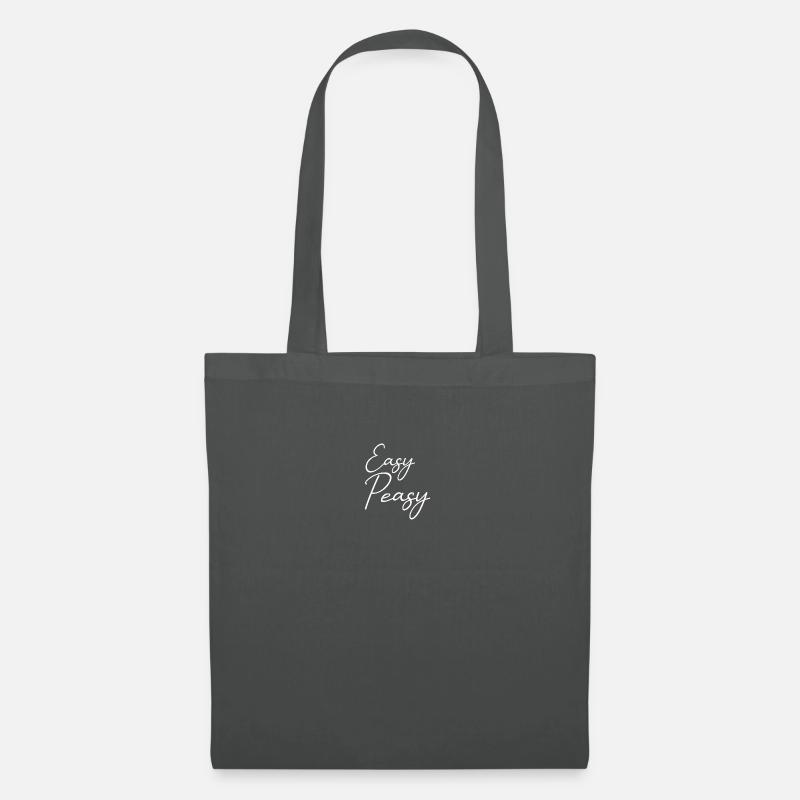 Easy Peasy - kinderleicht simpel einfach leicht - Stoffbeutel - Graphite